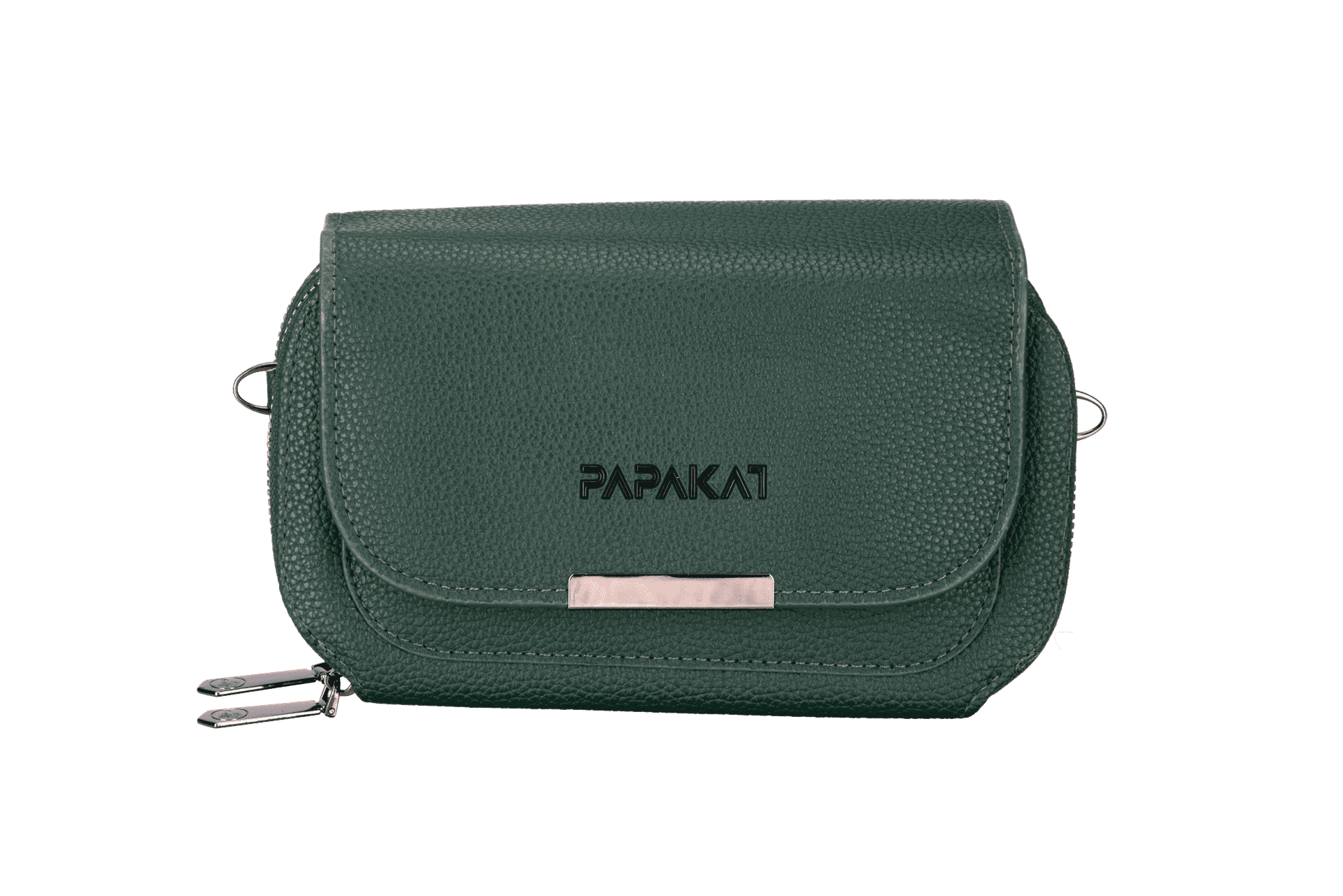 Multi-Zip Versatile Brown Crossbody Bag