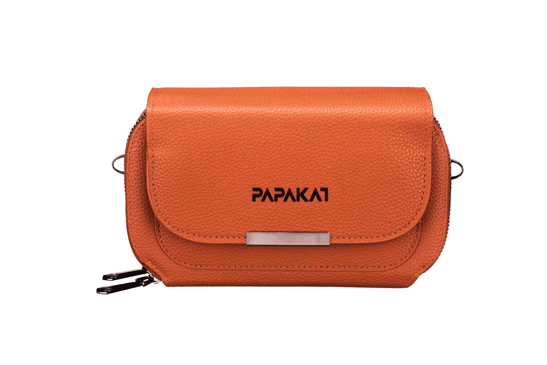 Multi-Zip Versatile Brown Crossbody Bag