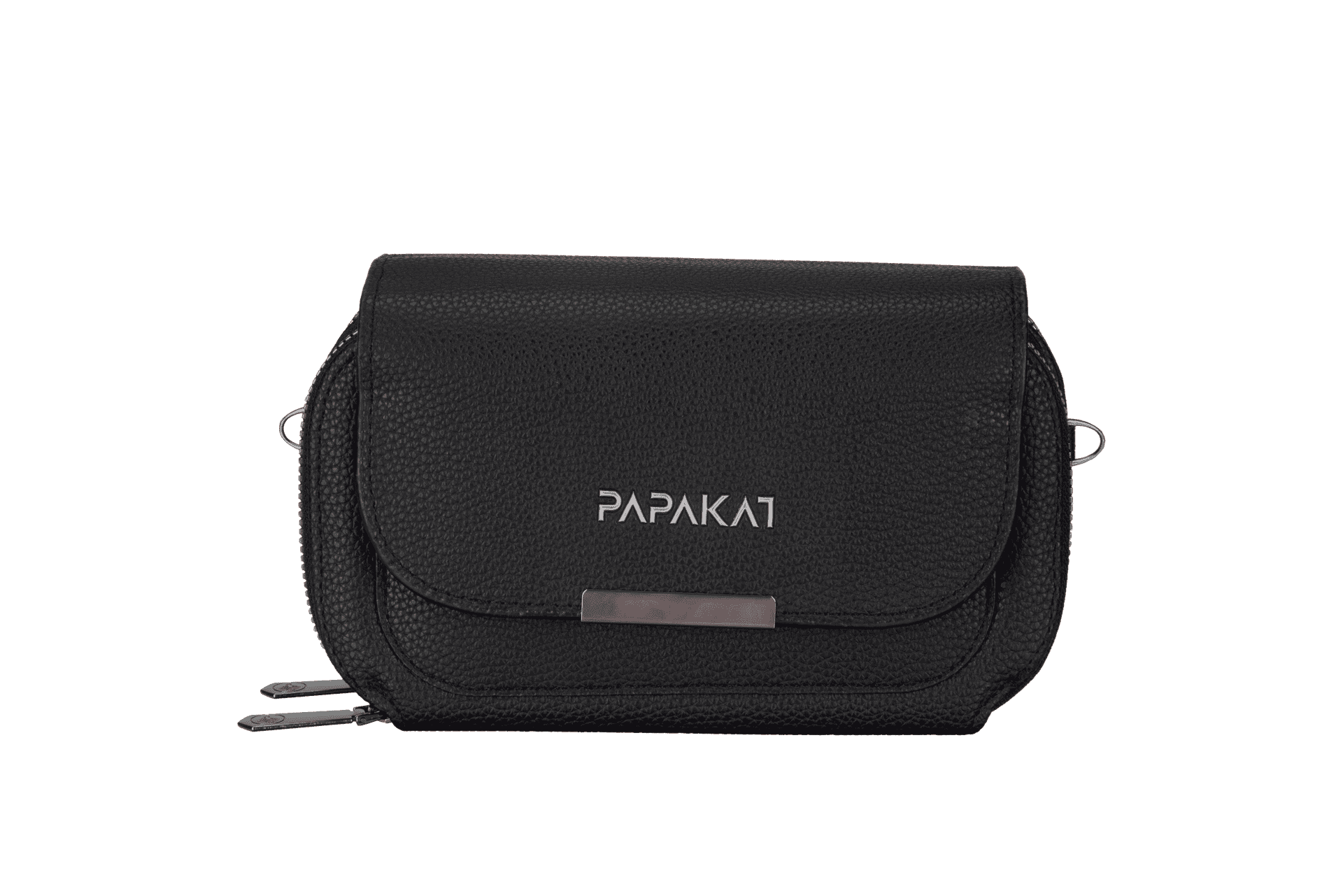 Multi-Zip Versatile Brown Crossbody Bag