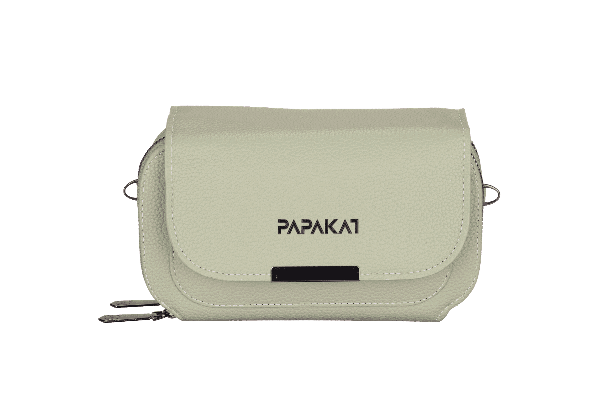 Multi-Zip Versatile Brown Crossbody Bag