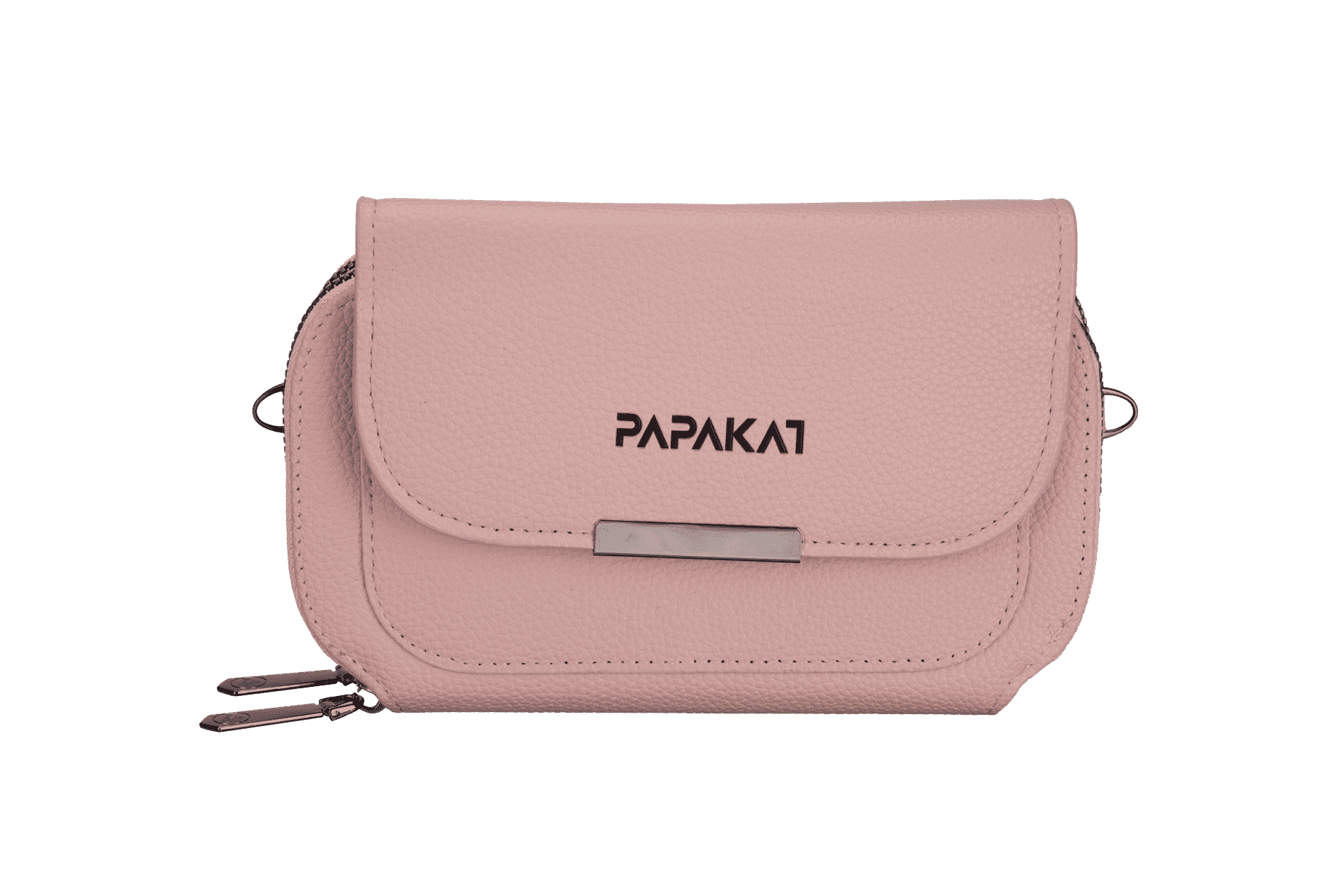 Multi-Zip Versatile Brown Crossbody Bag