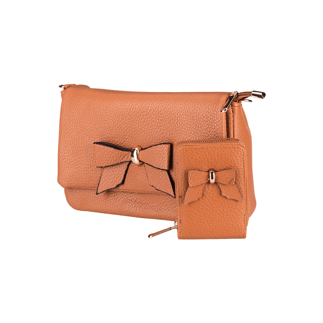 Modern Sling Bag with Bow with Free Coin Pouch